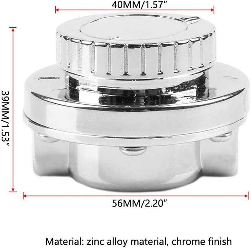 HTRACING 1-5 PSI Fuel Pressure Regulator Adjustable Manual Universal for Carburetor Carb Zinc Alloy FPR with 8MM 10MM (5/16" 3/8") Hose Fittings - Image 2